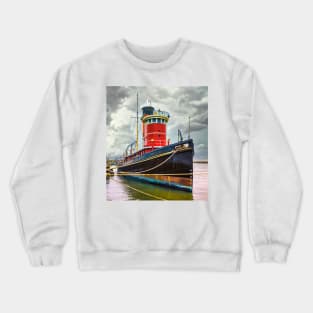 Tugboat Hercules and Storm Clouds Crewneck Sweatshirt